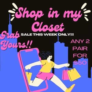 Any 2 pair of heels for $50
